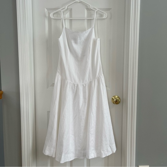 Reformation Clarabelle Linen Midi Dress Size 8 - Picture 3 of 13